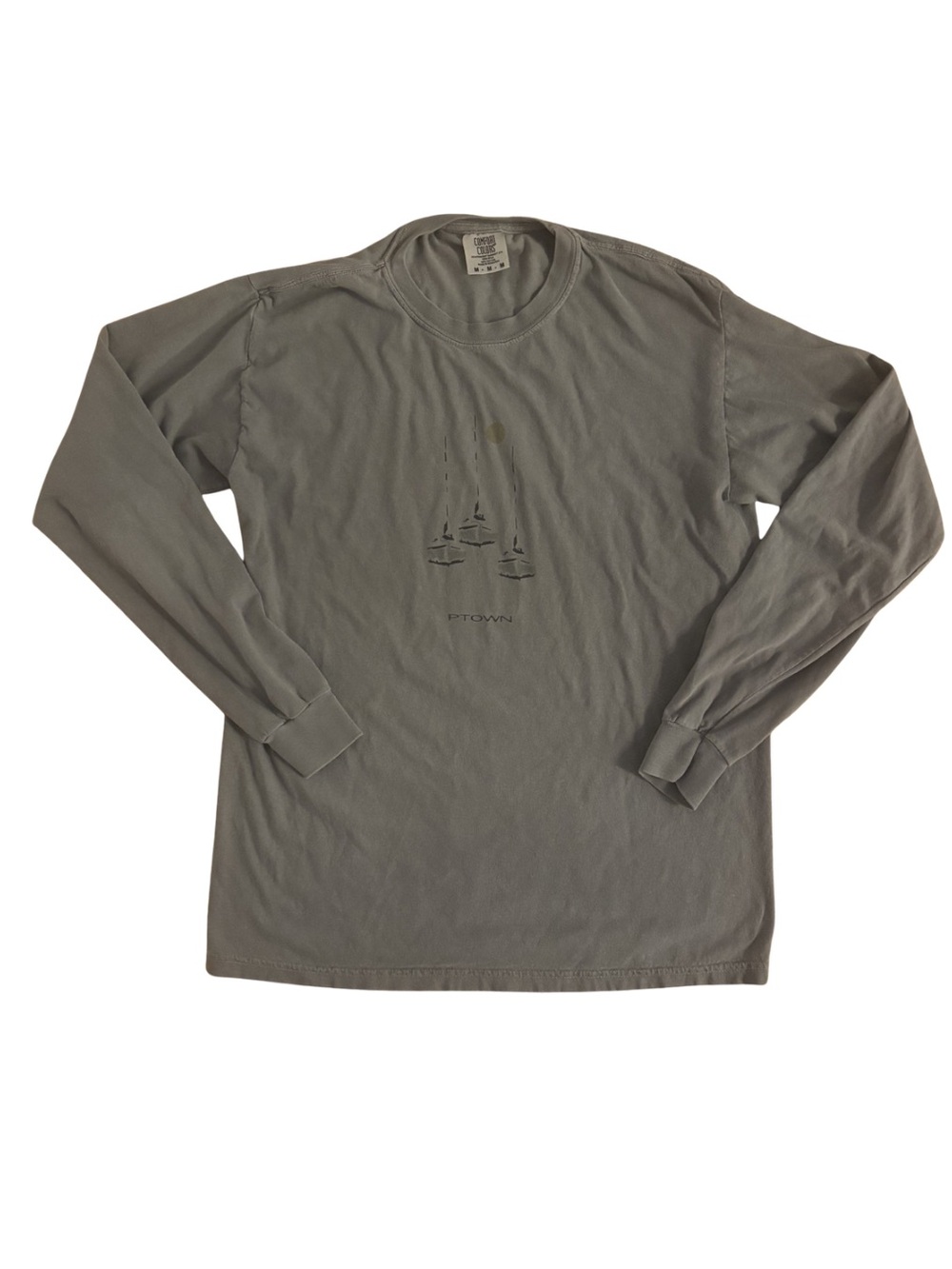 Comfort Colors « PTown » Brand Men's Long-Sleeve Crewneck T-Shirt - Gray